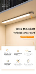 Motion-Sensor Light Bars (3-Pack) — Rechargeable Under-Cabinet Lights for Kitchen, Closet & Stairs