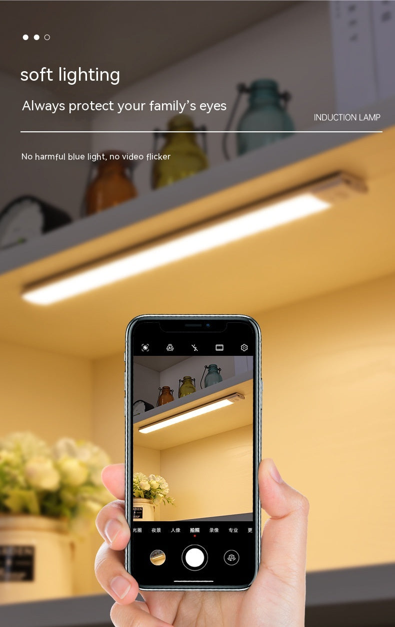 Motion-Sensor Light Bars (3-Pack) — Rechargeable Under-Cabinet Lights for Kitchen, Closet & Stairs