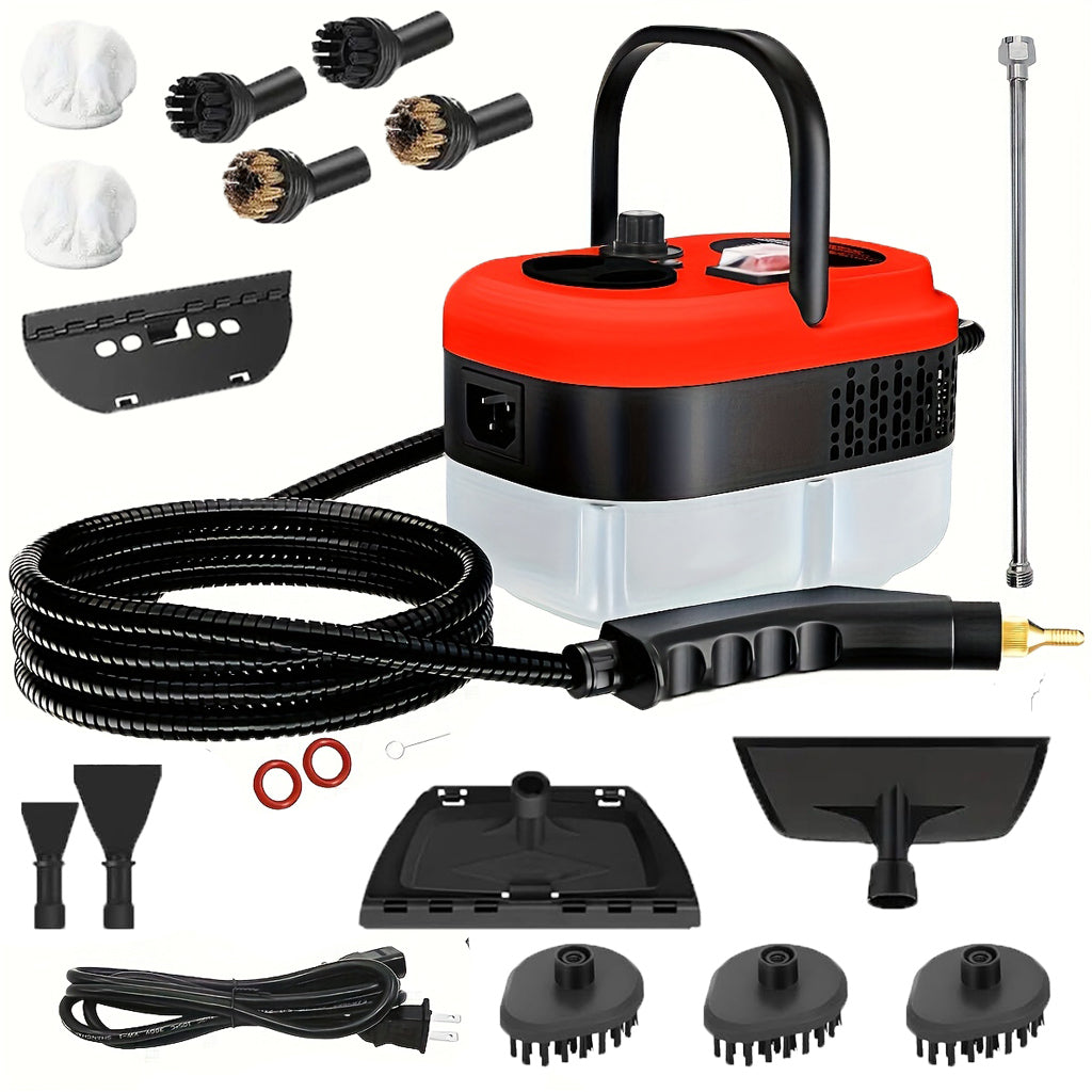 Handheld Steam Cleaner Kit — Pressurized Steam Cleaner with 12 Attachments for Grout, Stove & Tile