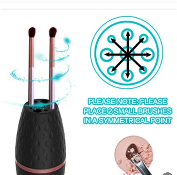 Electric Makeup Brush Cleaner — Spinner Wash & Dry Tool