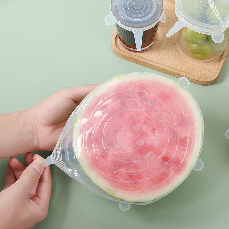 Silicone Stretch Lids — 6-Piece Reusable Food Covers