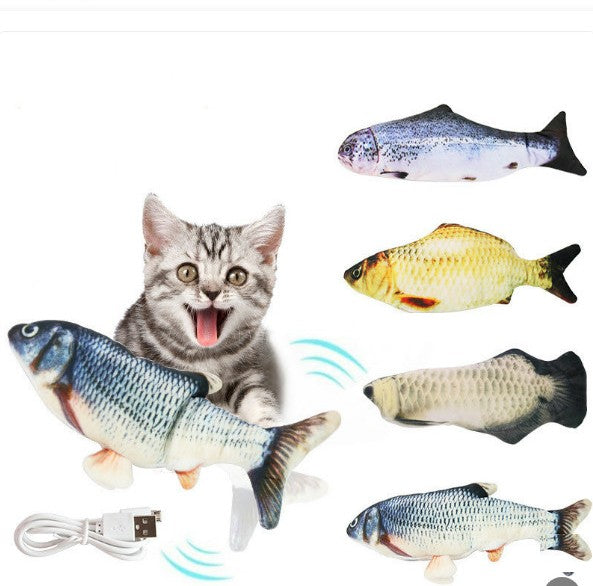 Flopping Fish Cat Toy — USB Rechargeable Touch-Activated