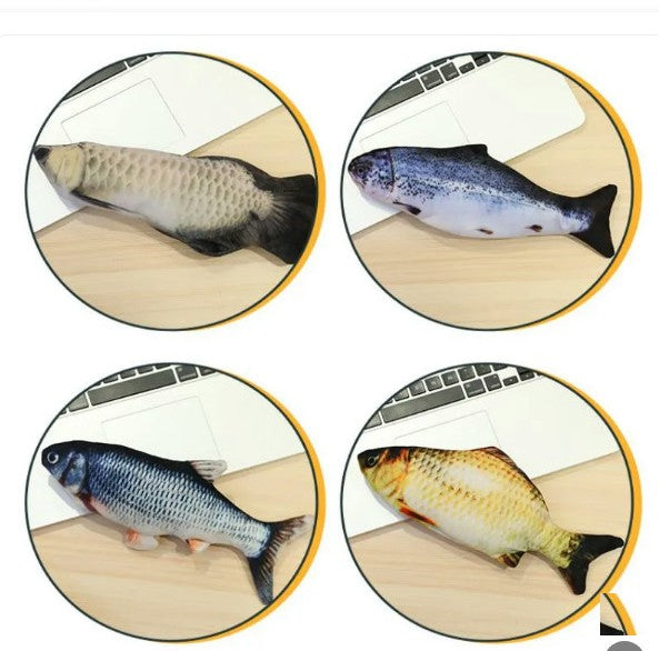 Flopping Fish Cat Toy — USB Rechargeable Touch-Activated
