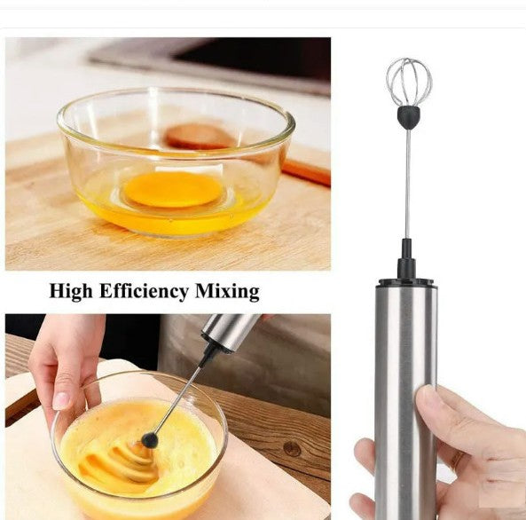 Handheld Milk Frother Wand — Café Foam in Seconds