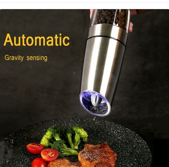 Electric Gravity Grinder — One-Hand Tilt-to-Grind Seasoning Mill (Single)