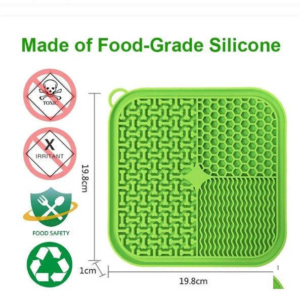 Dog Lick Mat — Suction-Cup Treat Mat for Bath & Grooming