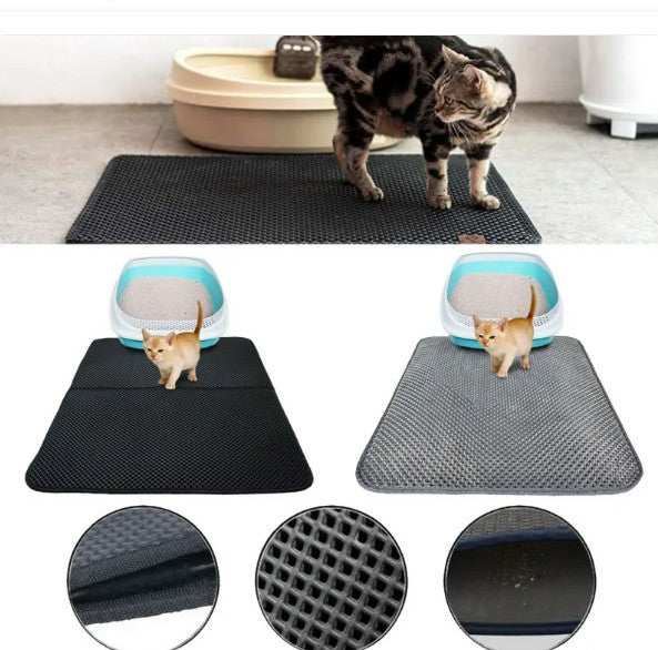Cat Litter Trapping Mat — Double-Layer Honeycomb (46 × 60 cm)